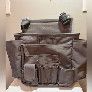 Duluth Trading Company Cab Commander. Grey canvas strong tool shoulder bag.